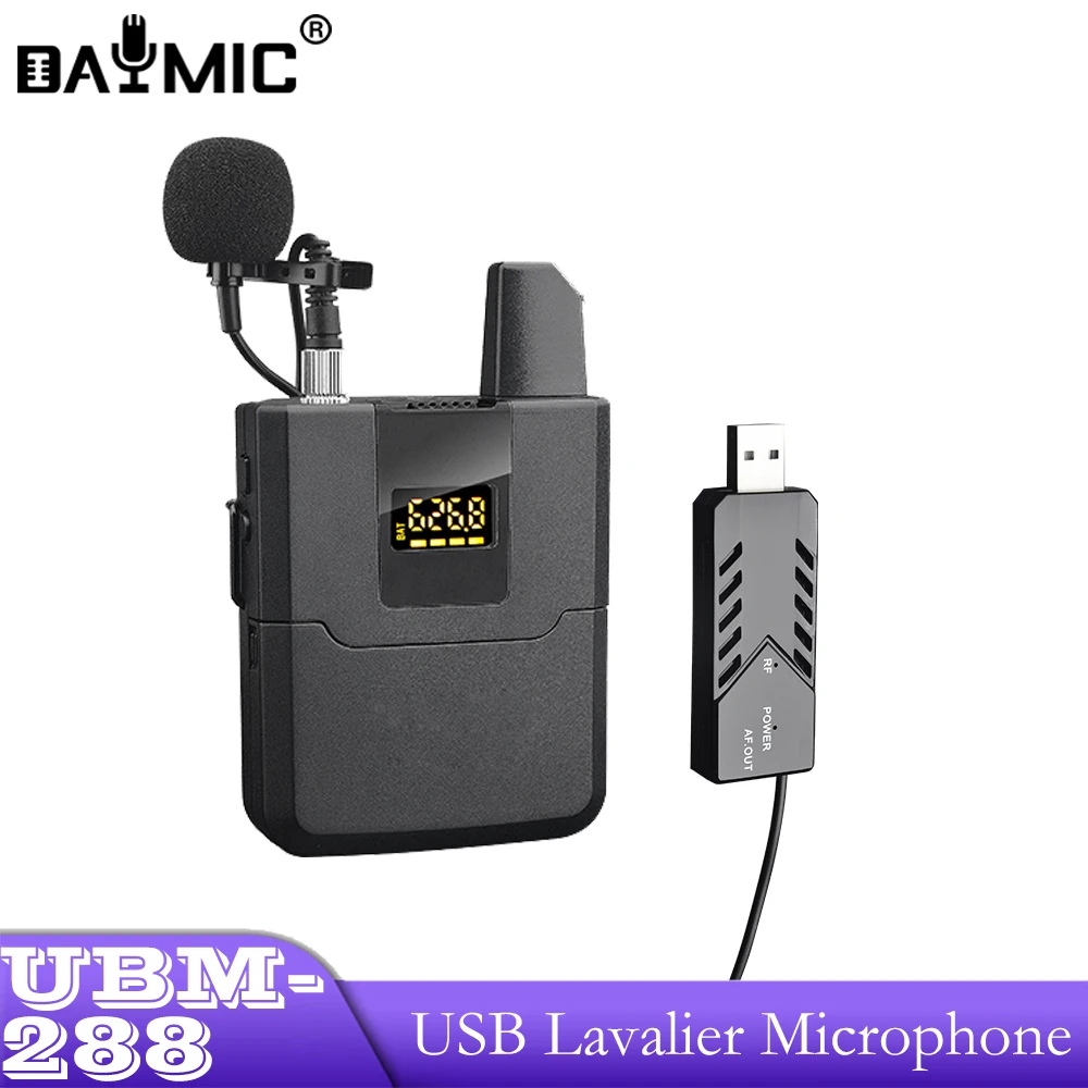 AOSHEN UBM-288 Headset Mic Collar USB Computer Lavalier Lapel Mini Wireless Microphone For Camera Phone Teacher