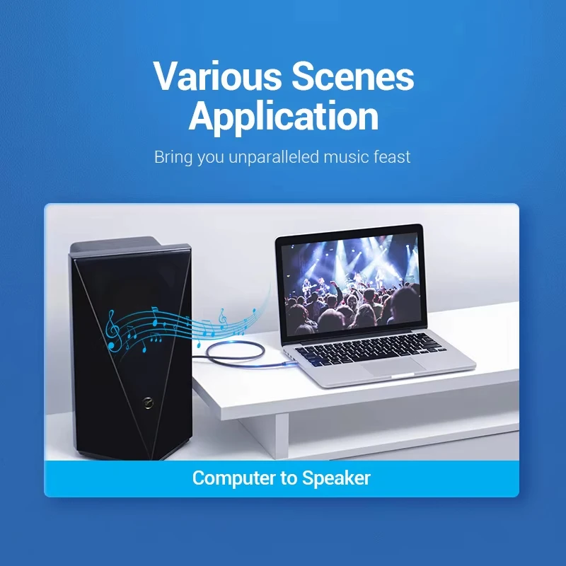 Vention 6.5 إلى 3.5 جاك Aux مهائي كابلات لمكبر الصوت مكبر صوت الجيتار TRS كابل الصوت جاك 3.5 مللي متر إلى 6.5 مللي متر كابل الصوت مساعد