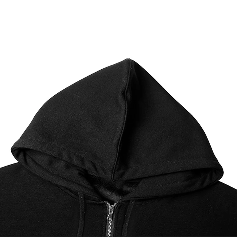 Hip Hop Jacket Coat Autumn Men Hoodie Zipper Sweatshirt Solid Color Fashion Oversize Zip Up Hooded Clothes Streetwear Unisex Top