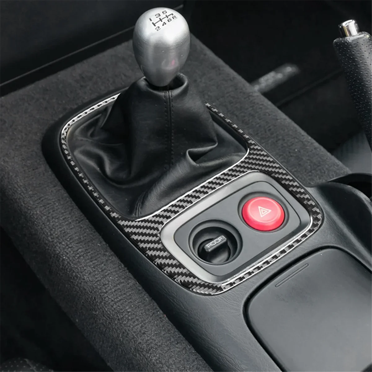 Soft Carbon Fiber Gear Shift Panel Frame Cover Trim Car Interior Accessories For Honda S2000 2000-2009