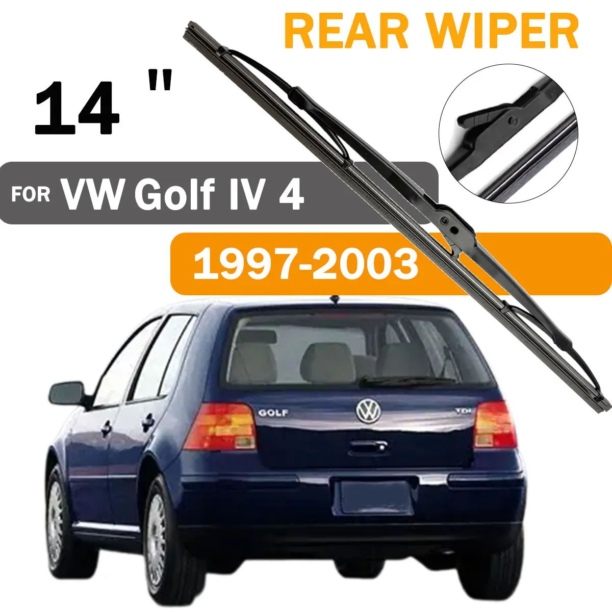 14-Zoll-Heckscheibenwischerblatt, 1 Stück, für VW Golf IV 4 1997–2003, Auto-Heckscheiben-Zubehör