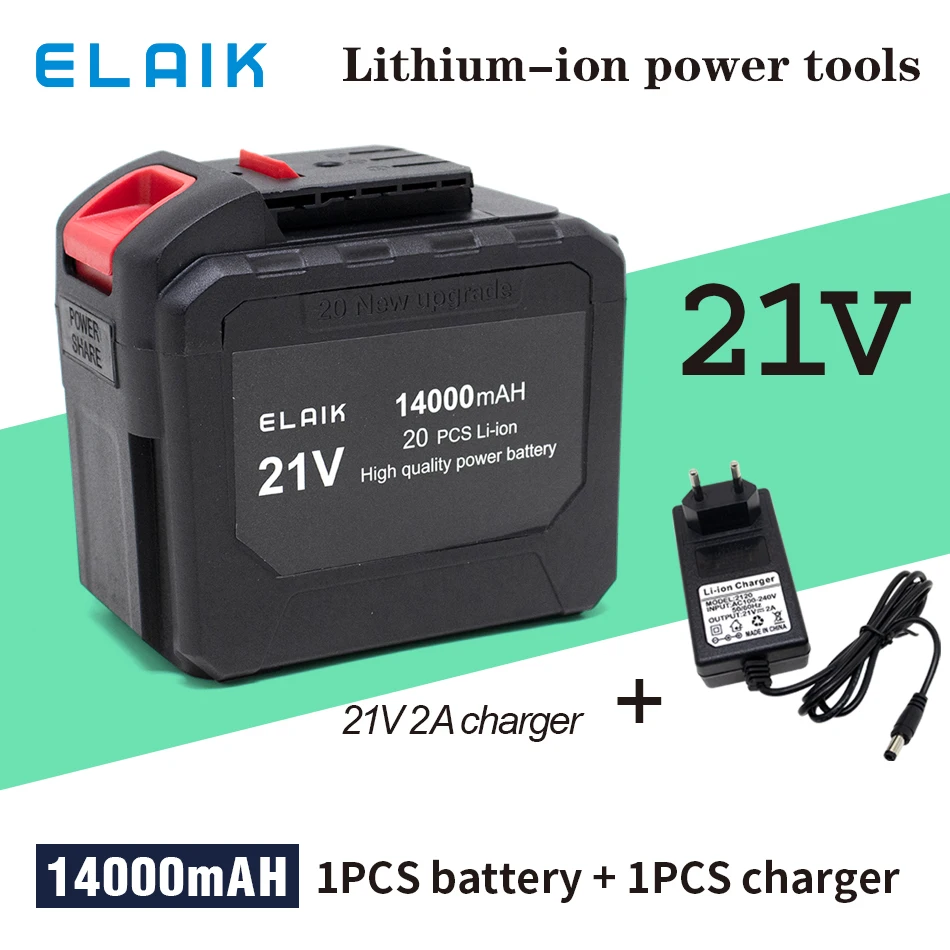 18V21V 2000mAh 2A4A6A10A14A Suitable for Dayi power tools Electric screwdriver Electric drill Large capacity lithium ion battery