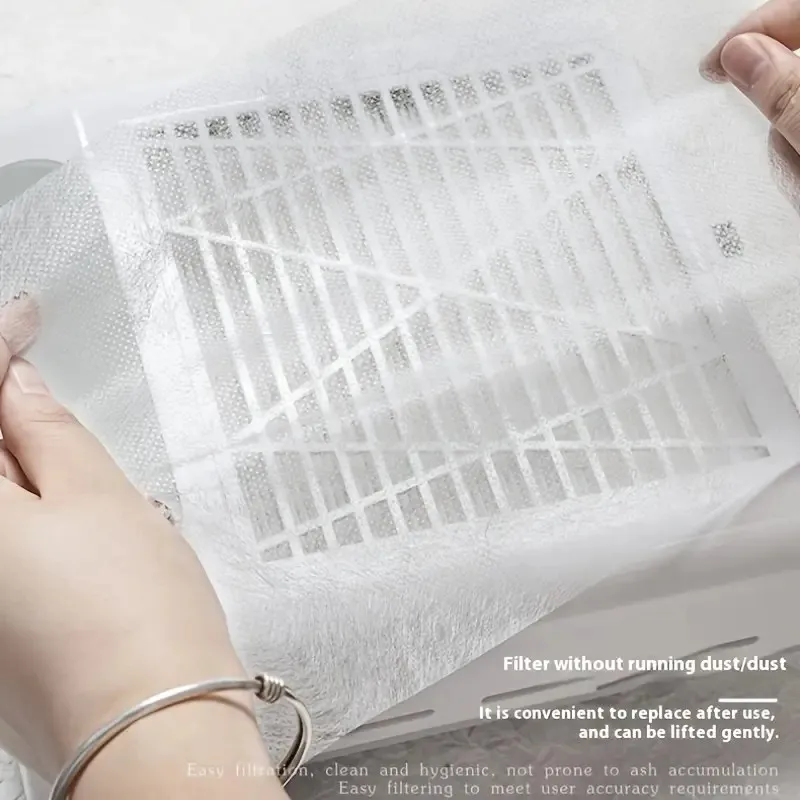 100 個のネイルダストコレクターフィルター - 超薄型不織布交換パッド |   ほとんどのネイルバキュームシステムと互換性があります |   Disposab