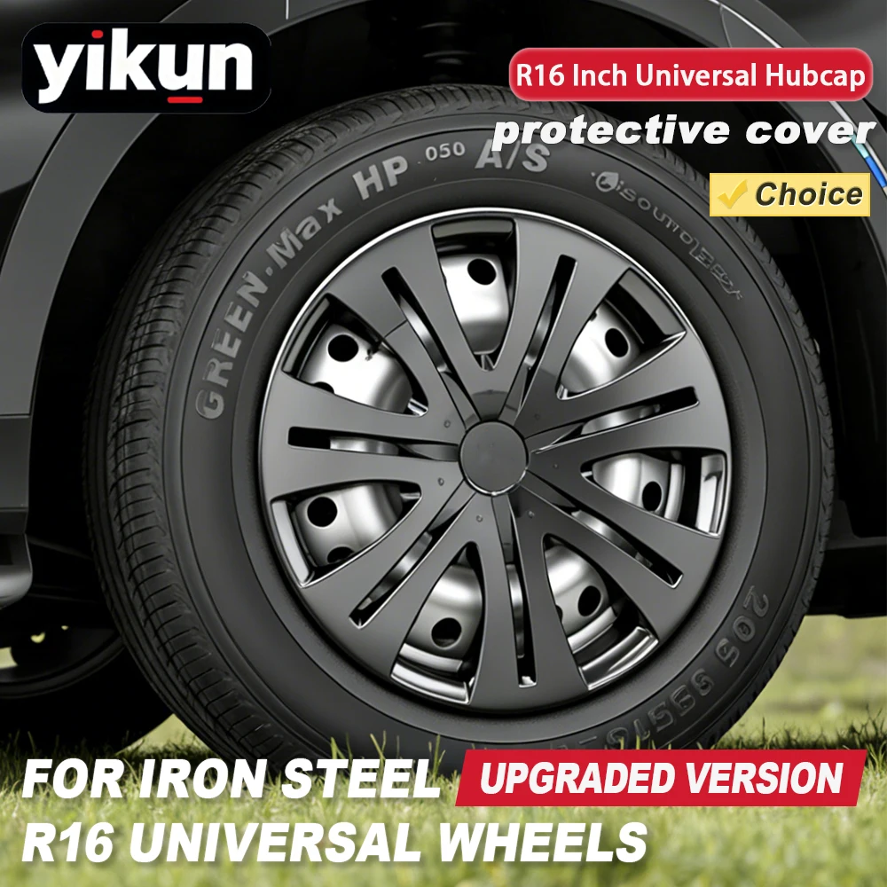 

4PCS R16 Inch Universal Wheel Rim Cover Hubcap Quick Release Snap PP Material Tire Accessory On SUV Truck Van Commercial Vehicle