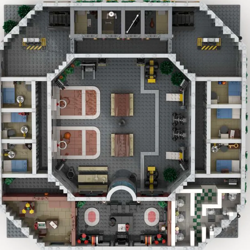 6738Pcs Maximum-Security Prison MOC High-Alert Jail with Reinforced Walls & Watchtowers  Education Building Blocks Gift
