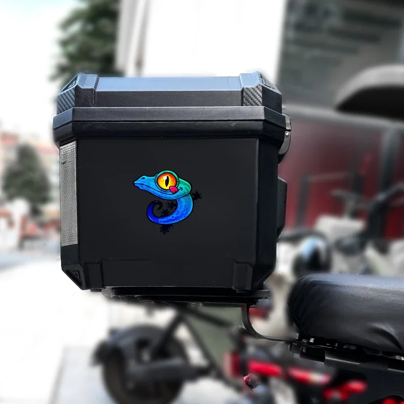 

DIY Scooter Body Helmet Box Car Window Universal Vinyl Decals Colorful Gecko Motorcycle Stickers Waterproof for Motorbike