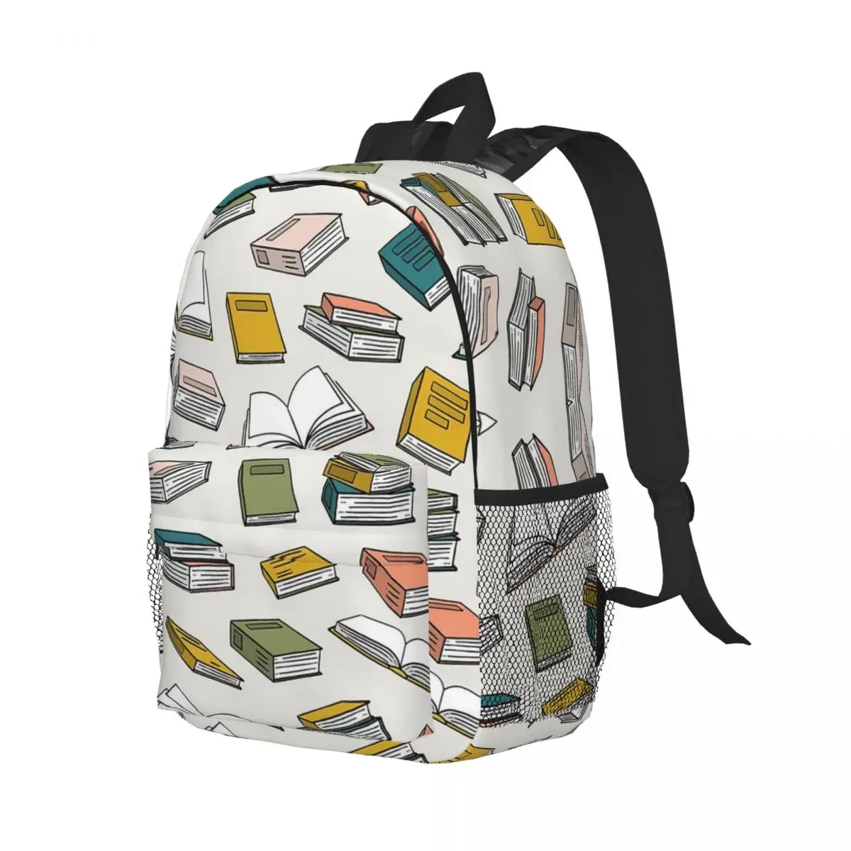 All The Books - Back To School - Book Lover Backpacks Boys Girls Bookbag Fashion Students School Bags Rucksack Shoulder Bag