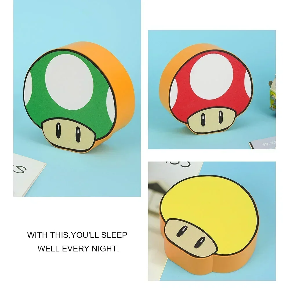 Luz LED nocturna de Super Mario Bros, lámpara de ladrillo, estatua de estrella, lámpara de mesa de carga USB, juguetes, regalos