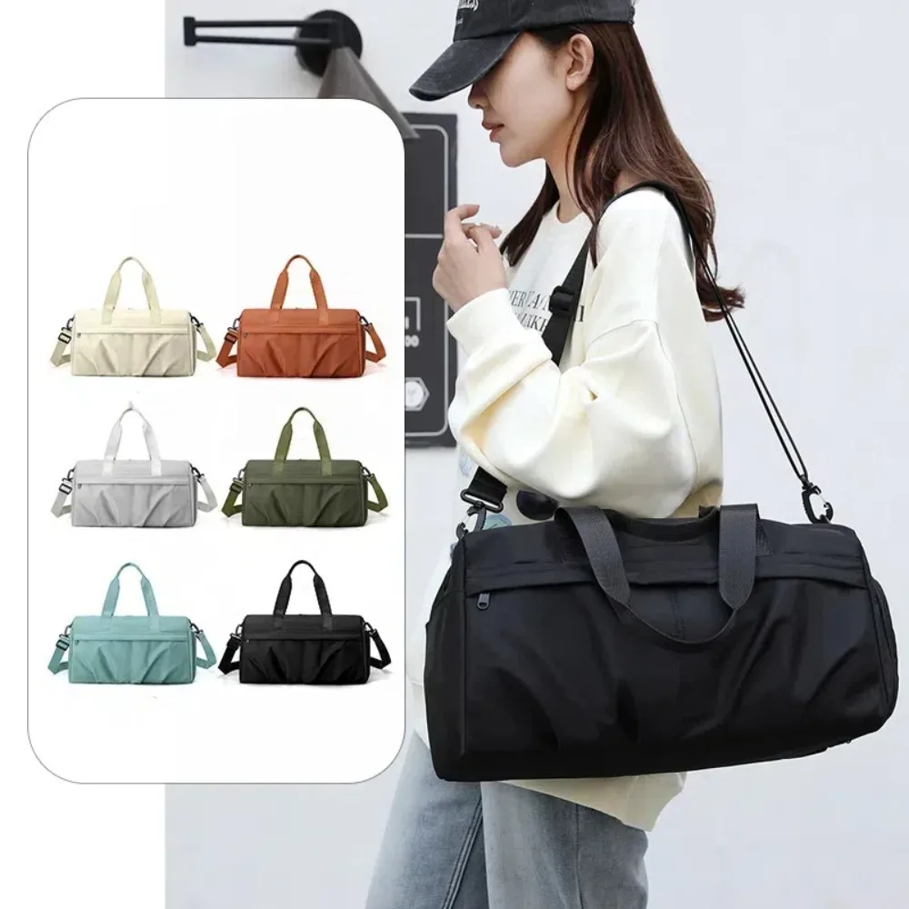 

Large Capacity Fitness Handbag with Shoe Box Waterproof Sports Shoulder Bag Dry and Wet Separation Oxford Cloth