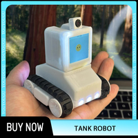 Xiaozhi AI Cyber Tank Robot ESP32 DIY 3D Printing Robot Pet Voice Control AI Dialogue Voiceprint Recognition Companion Kid Gifts