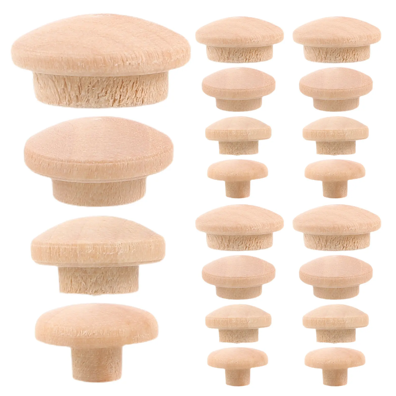 120Pcs Wood Cover Plugs for Screws Furniture Hole Cover Solid Wood Cabinet Woodworking Crafts 3 16 5 16 3 8 1 2 Wooden Screw
