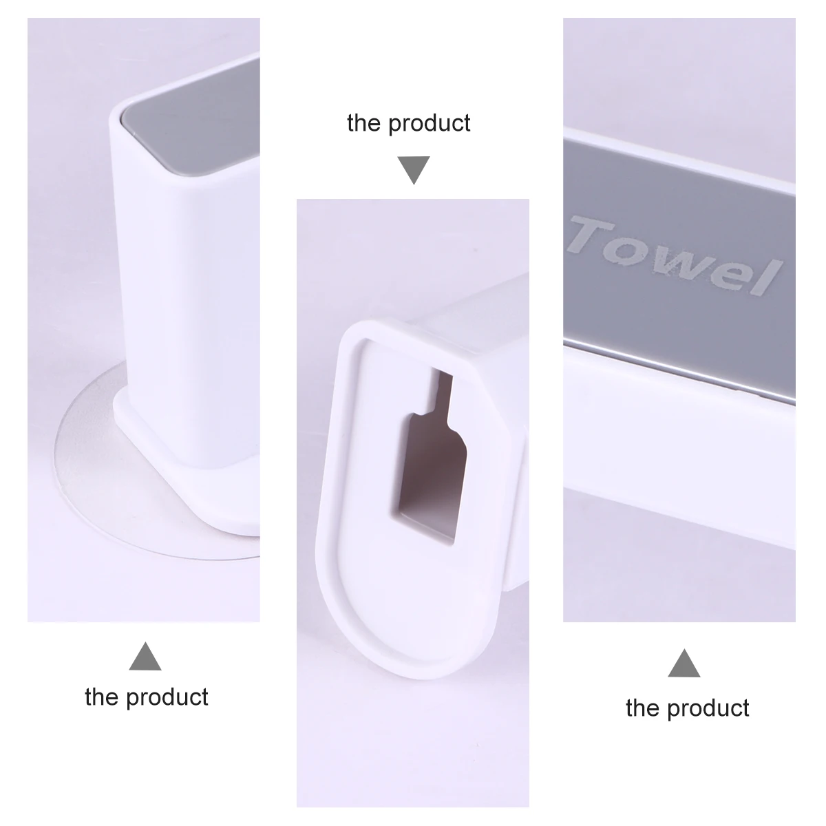 

2 Pcs Suction Cup Towel Holder Bathroom Storage Organizer Shower Shelf Racks Pp for Washcloth