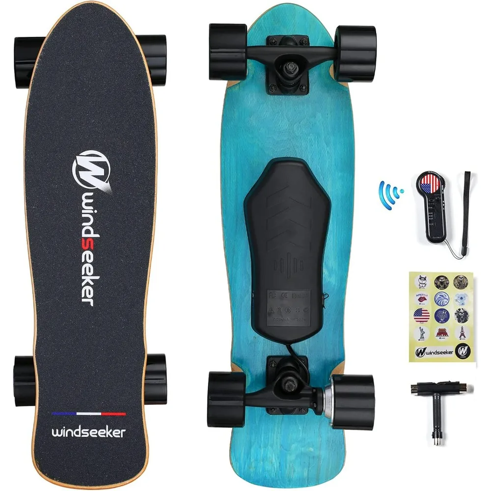 

Electric Skateboard, Electric Skateboard with Remote Control for Beginners, 350W Brushless Motor, Max 12.4 MPH