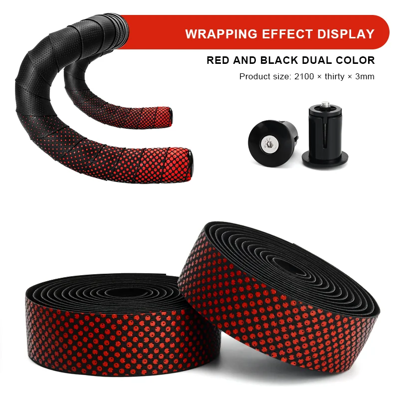 RIDERACE Bicycle Handlebar Tapes For Road Bike Handle Bar Dot Gradient Anti-slip Elastic PU EVA Soft Breathable Cycling Straps