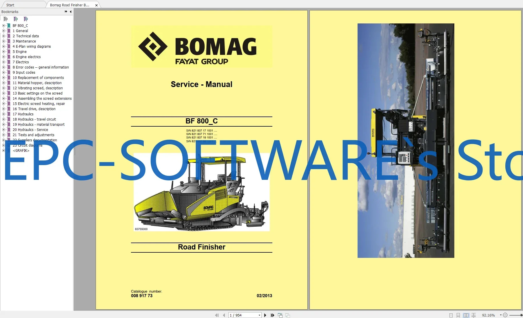

EPC-SOFTWARE BOMAG Machinery 24,7 ГБ PDF DVD Руководство по обслуживанию, руководство по эксплуатации и обслуживанию