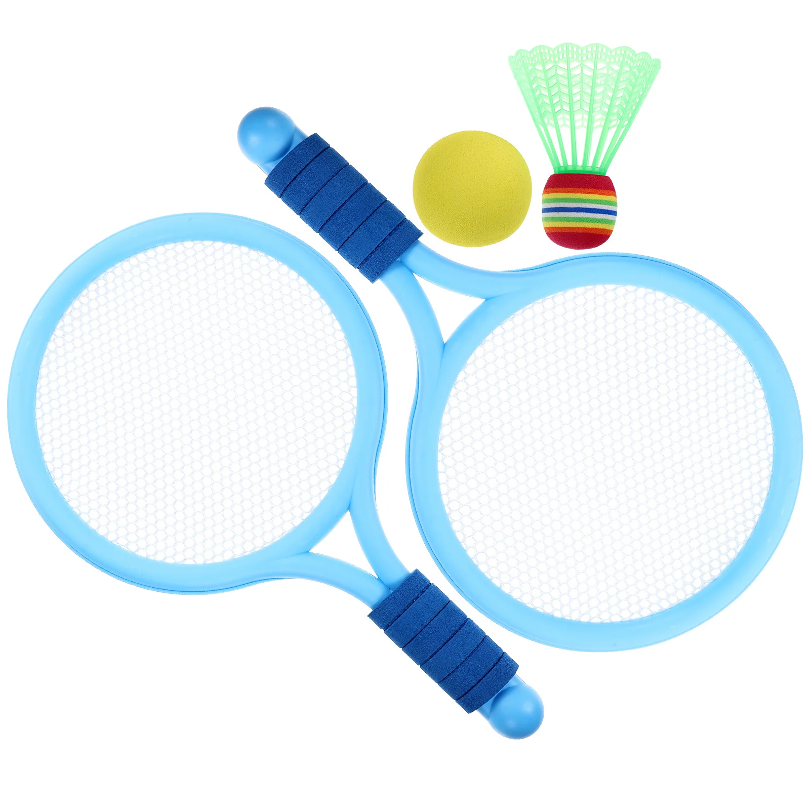 قطعتان من مضرب التنس للأطفال، نشاط رياضي خارجي، متين وعملي، علاقات الوالدين والطفل، معدات اللياقة البدنية باللون الأزرق