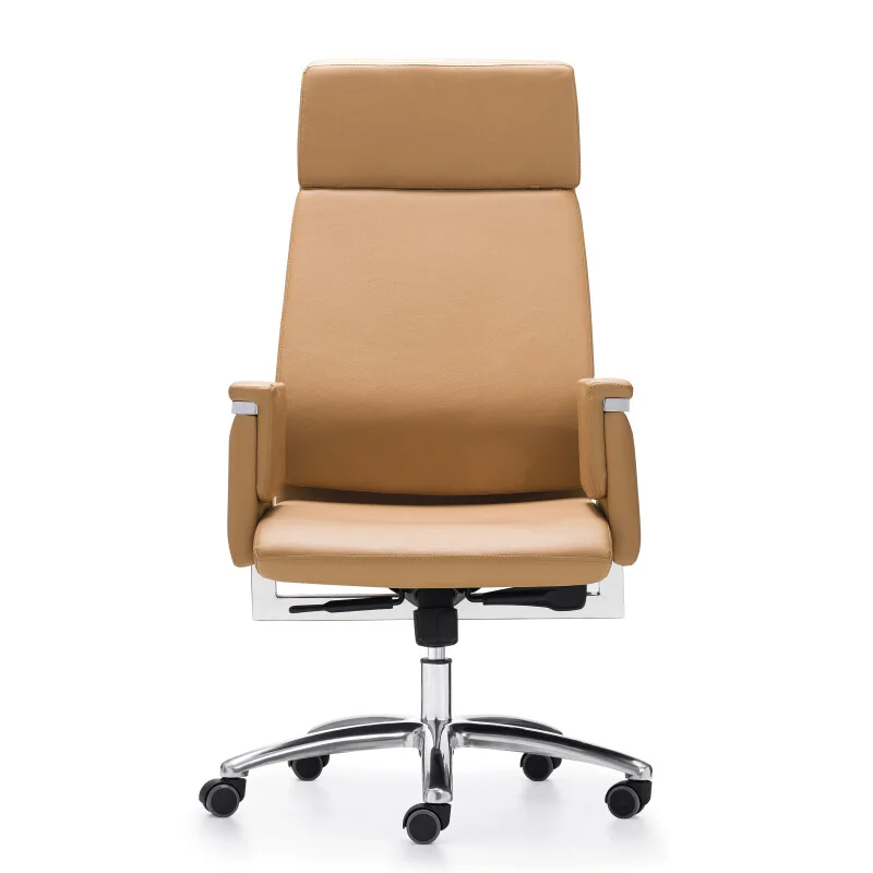 Büro-Chefstuhl, verstellbarer Computer, modernes, einfaches Rindsleder