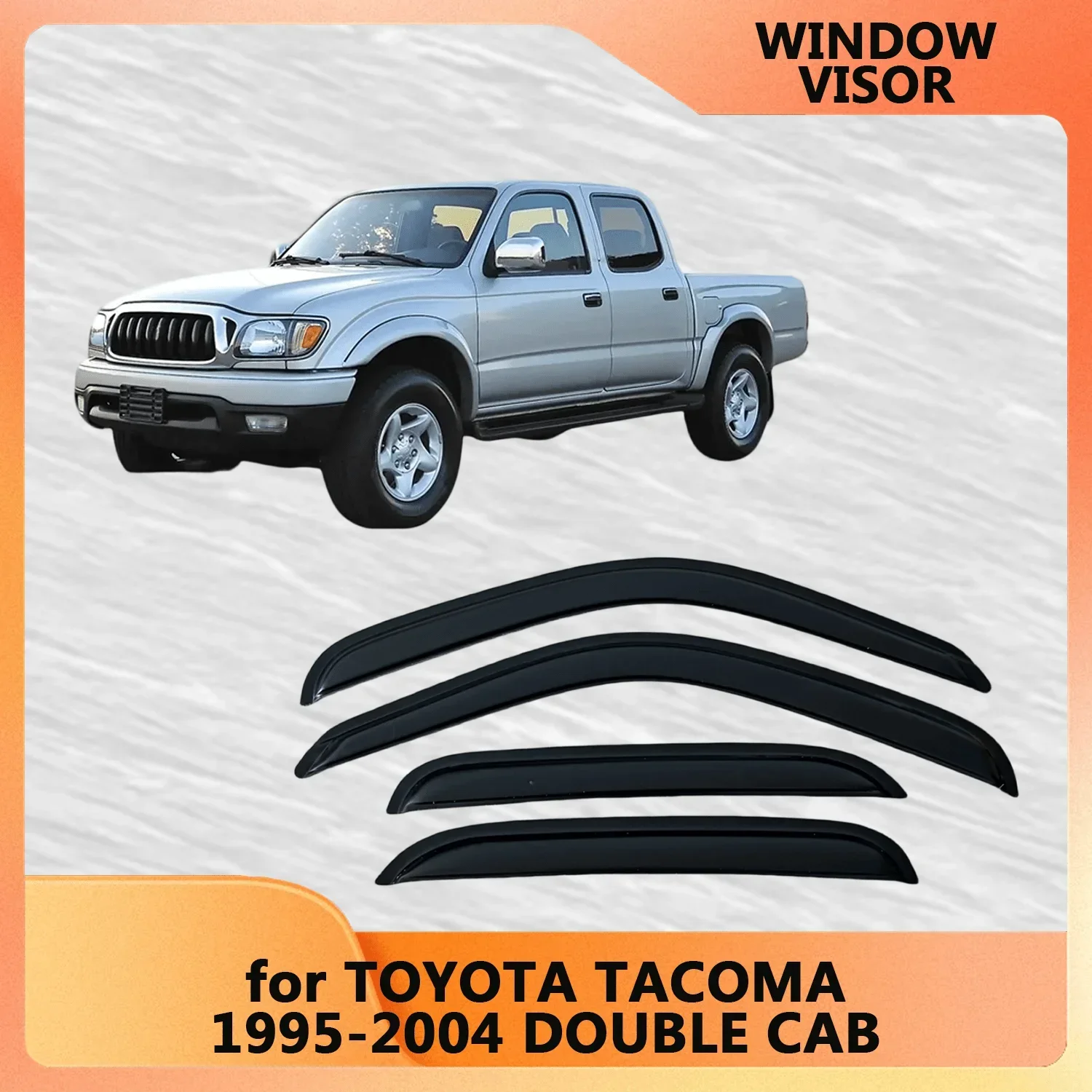 

Оконный козырек для TOYOTA TACOMA N140 N150 N160 N170 N190 1995 1996 1997 1998 1999-2004 гг. ДВОЙНОЙ CAB Ветрозащитный дверной козырек