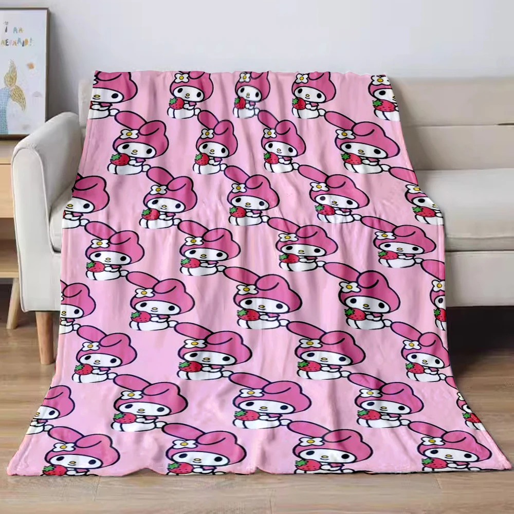 Japanese Sanrio My Melody Blanket Soft Plush Blanket,Flannel Blanket Throw Break Blanket for Living Room Bedroom Bed Sofa Picnic