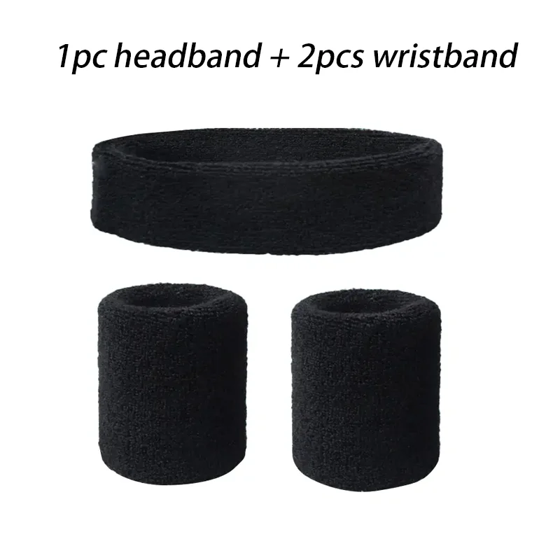 A Set Of Wristband Headband Headband Set For Sports,Sweat Absorbing,Basketball,Headband And Wrist Protection