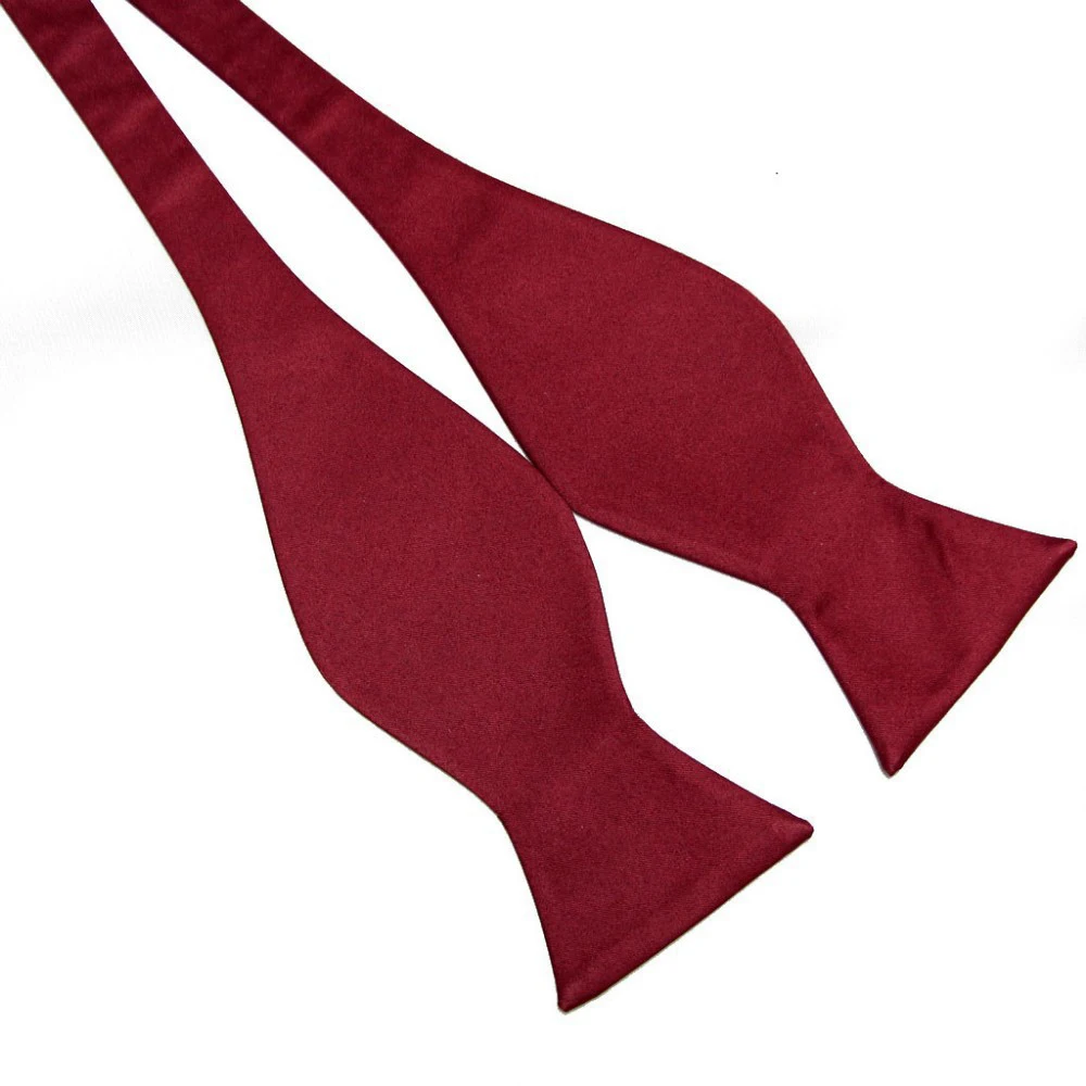 Heren Zijde Satijn Verstelbare Strikjes Zelf Strikje Effen Kleur Vintage Strikje Mannen Klassieke Zakelijke Bruiloft Stropdassen Strik Cadeau