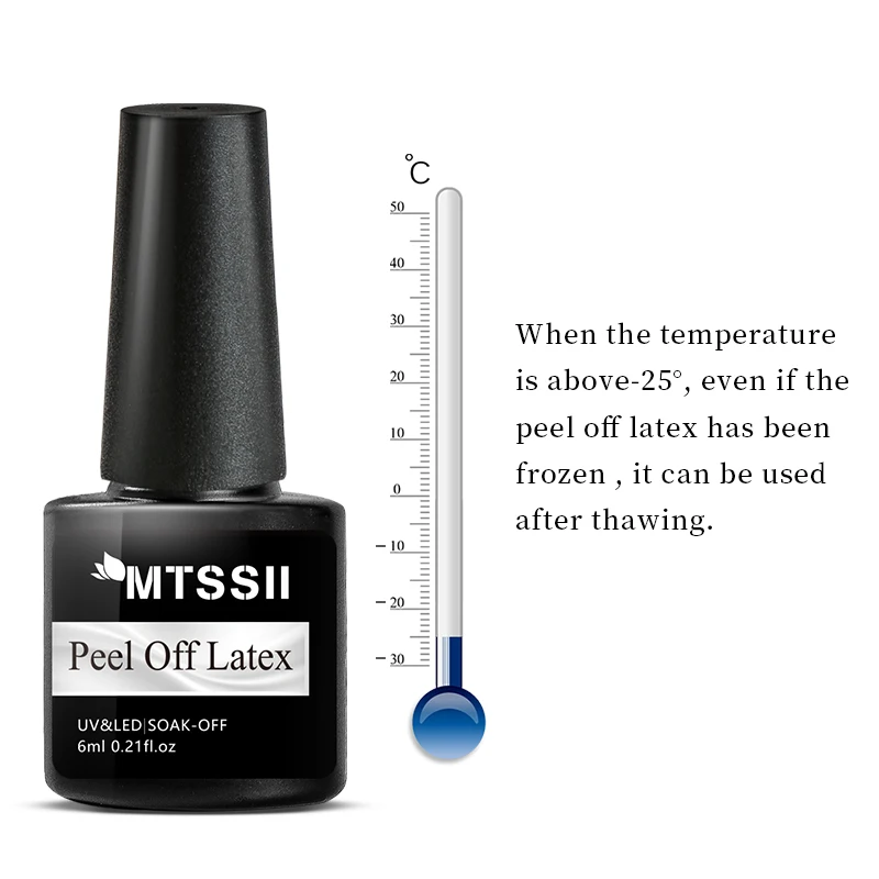 Mtssii 6Ml Peel Off Latex Anti-Bevriezing Cuticle Nail Skin Protector Top Base Matte Jas Geurvrij nagellak Nail Art Latex