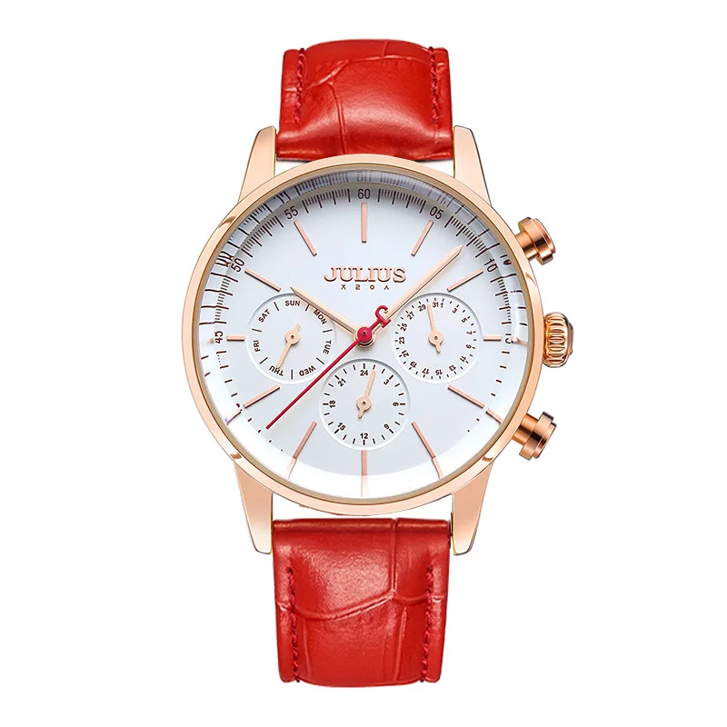 

Real Functions JULIUS Women's Watch Japan Quartz Hours Fashion Clock Bracelet Sport Leather Auto Date Birthday Girl Gift Box