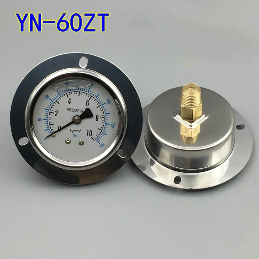 Industrial Pressure Monitoring White Axial Edge Gauge Seismic Pressure Meter Intuitive Operation For Industrial Use