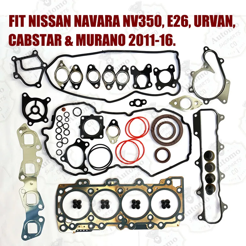 A0101-5X01A Zestaw uszczelek i uszczelek do odbudowy NISSAN YD25 NAVARA NV350 D40 E26 CABSTAR MURANO 2.5DCi EURO V