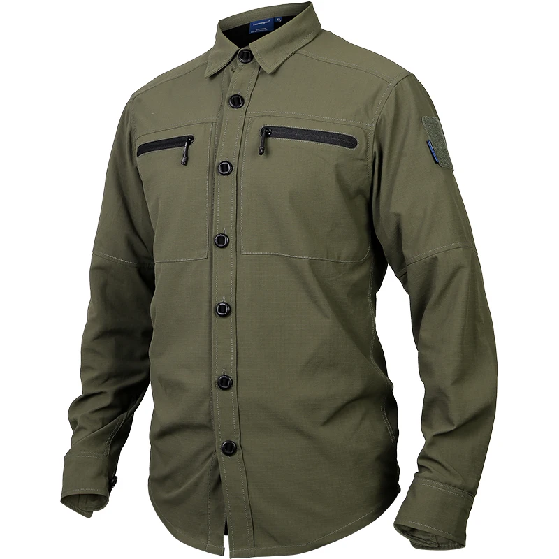 

Emersongear Blue Lable Defender Tac-Shirt Mans Long Sleeve Shirts T-shirts Tactical Tops Camping Hunting Casual Hiking TR41 OD