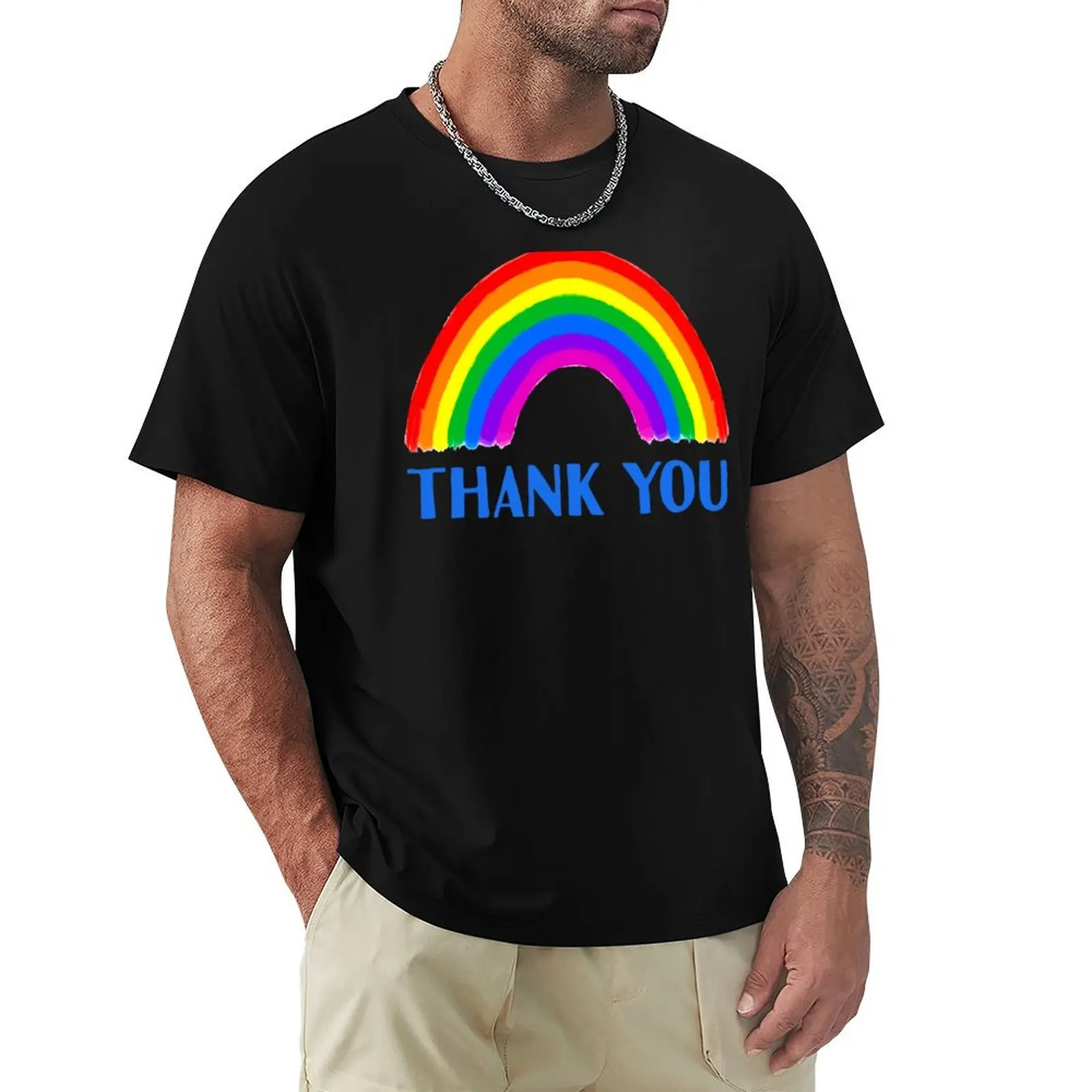 Thank You Rainbow Support | NHS and Keyworkers T-Shirt aesthetic clothes hippie clothes anime stuff mens fashion