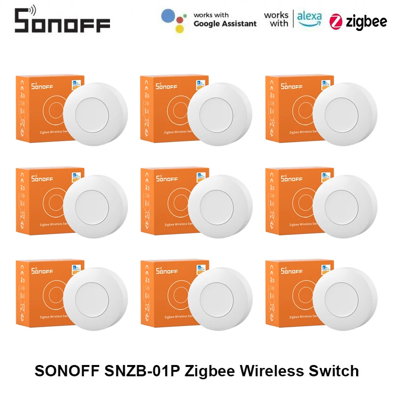 

Умный беспроводной переключатель SONOFF SNZB-01P Zigbee, умная сцена через EWeLink, двухстороннее управление с TX Ultimate, настенный переключатель NSPanel Pro