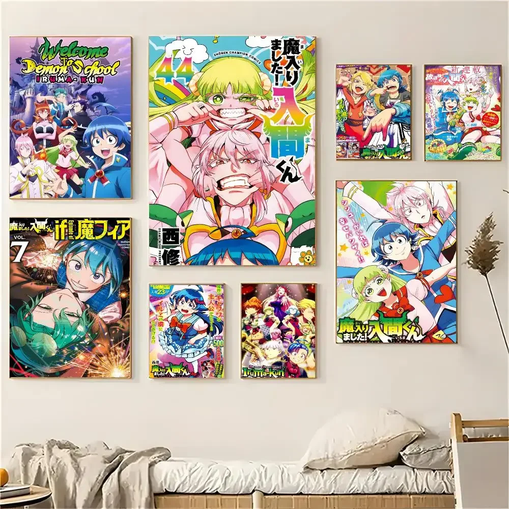 Welcome to Demon School Iruma-kun Anime Poster Self-adhesive Decal Living Room Bedroom Party Decor Moisture-proof Fade-resistant