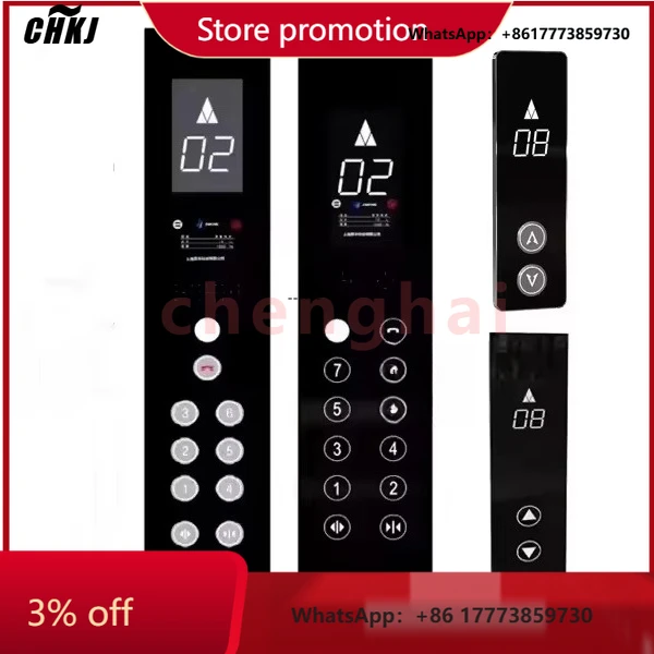 

CHKJ-2025NEWLift Spare Parts Black Stainless Steel Elevator Button Control Panel Elevator Operation Panel Elevator COP LOP HOP