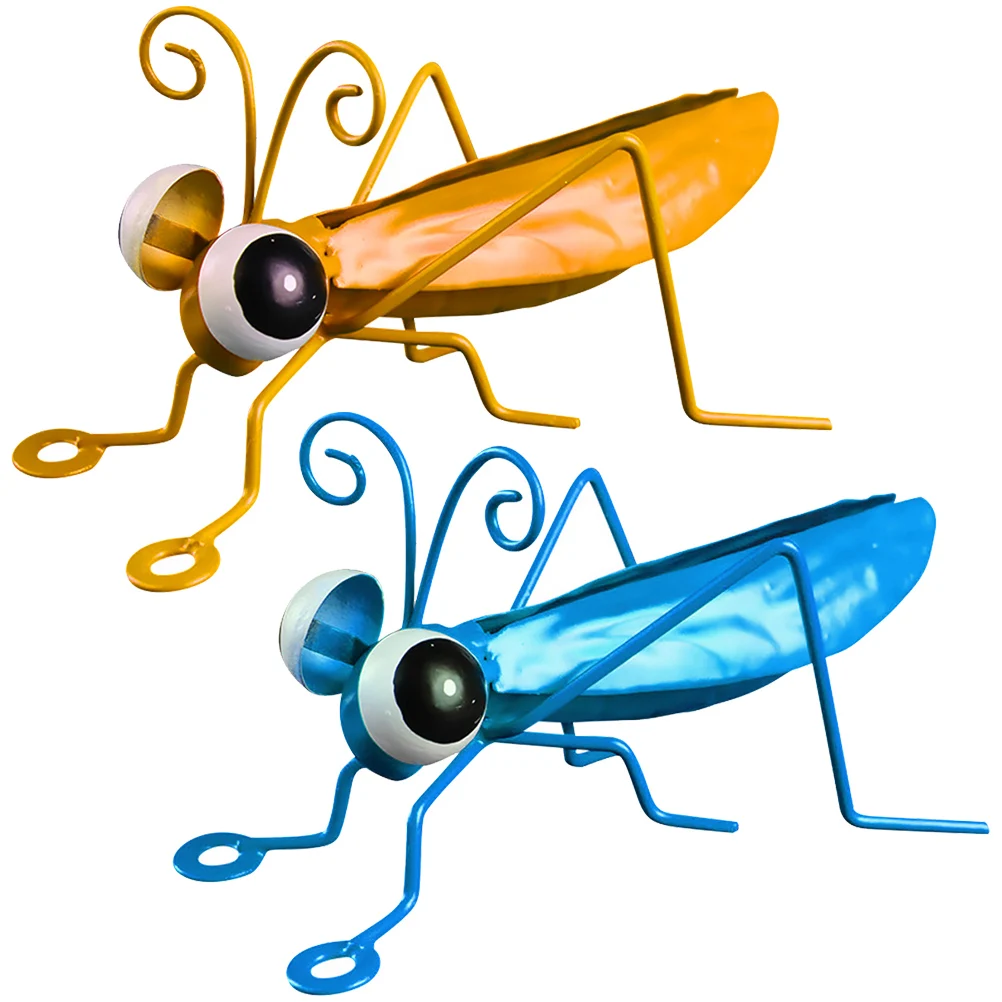 

2 Pcs naments Room Decoration Insect Shape Metal Insect Shape Decoration Study Garden