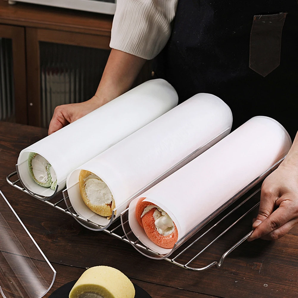 Thickening 30CM Cake Roll Shaping Insert Mould U-Shaped Acrylic Transparent Retainer Cake Mold Baking Kitchen Tool
