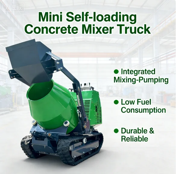 

YG Customized Automatic Small Tracked Mini Dumper Concrete Mixer Self Loading Crawler Diesel High Efficiency Dump Truck