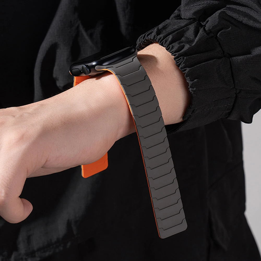 Silicone Strap for Apple Watch 46mm 42mm 45mm 41mm 49mm 44mm 40mm Sport Watchband iWatch Series 11 10 Ultra 9 8 7 6 5 SE 3 Band