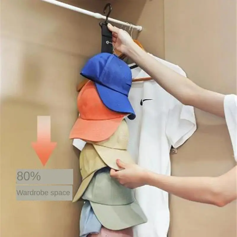 Cintres à Large Bord pour Placard Mural, Chapeau de Baseball, Clips de Rangement