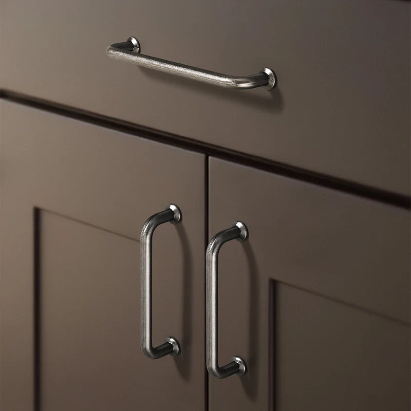 Cajón de bronce antiguo retro Simple, manija pequeña, manija para muebles de armario