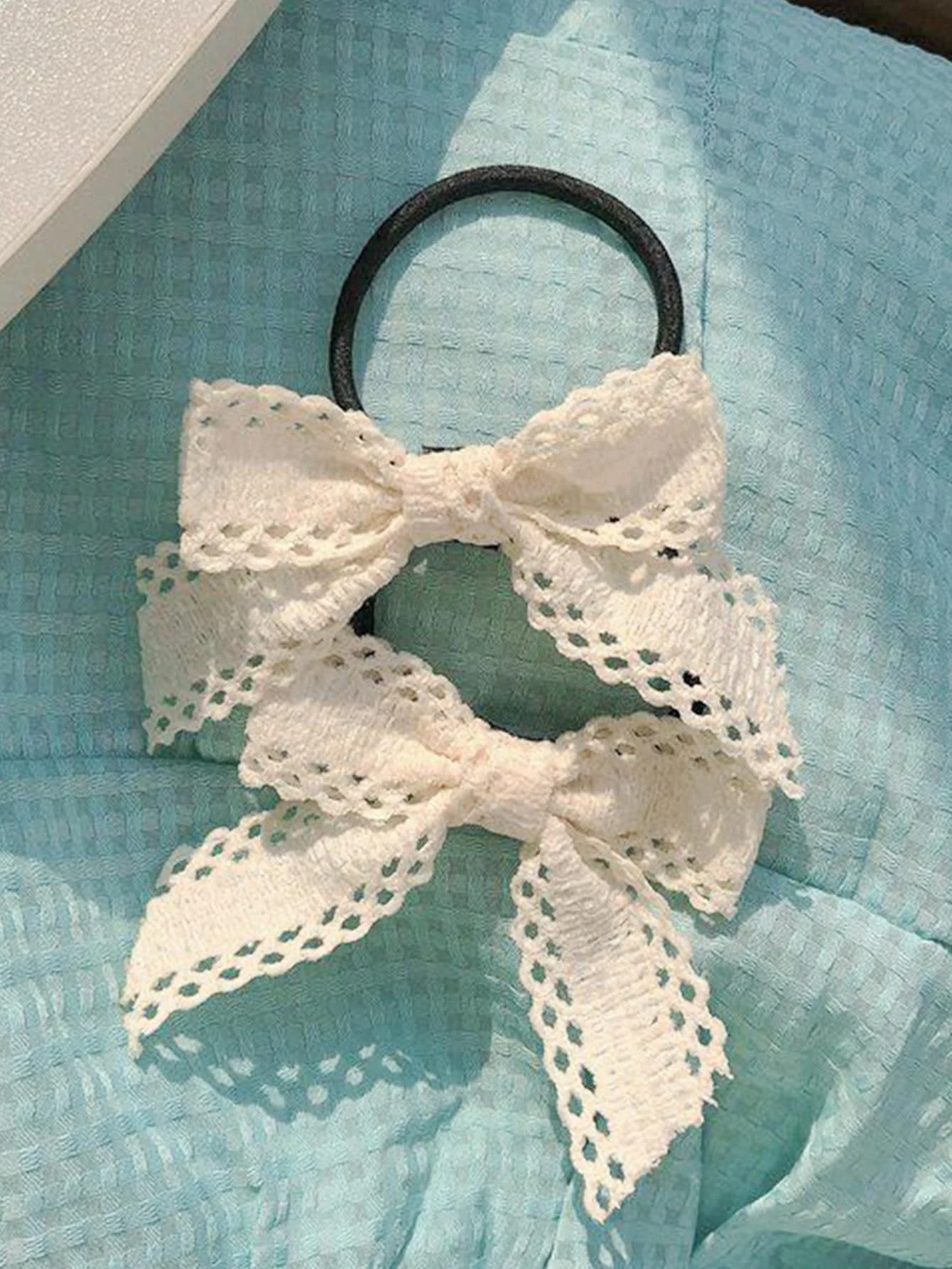 

2pcs Fashion Lace Bow Elastic Hair Bands For Women Girls Party Hair Accessories