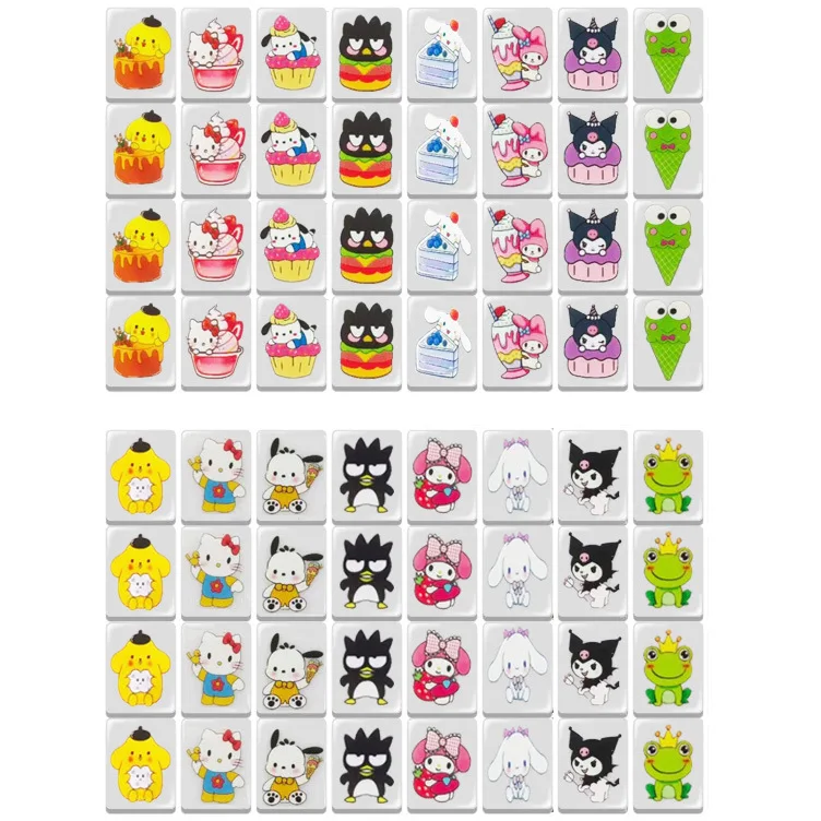 

Sanrio Hello Kitty Mahjong Tile Game 64 Blocks Seaside Escape Tiktok Popular Game Double Play Party Puzzle Toy Fun Game Gift