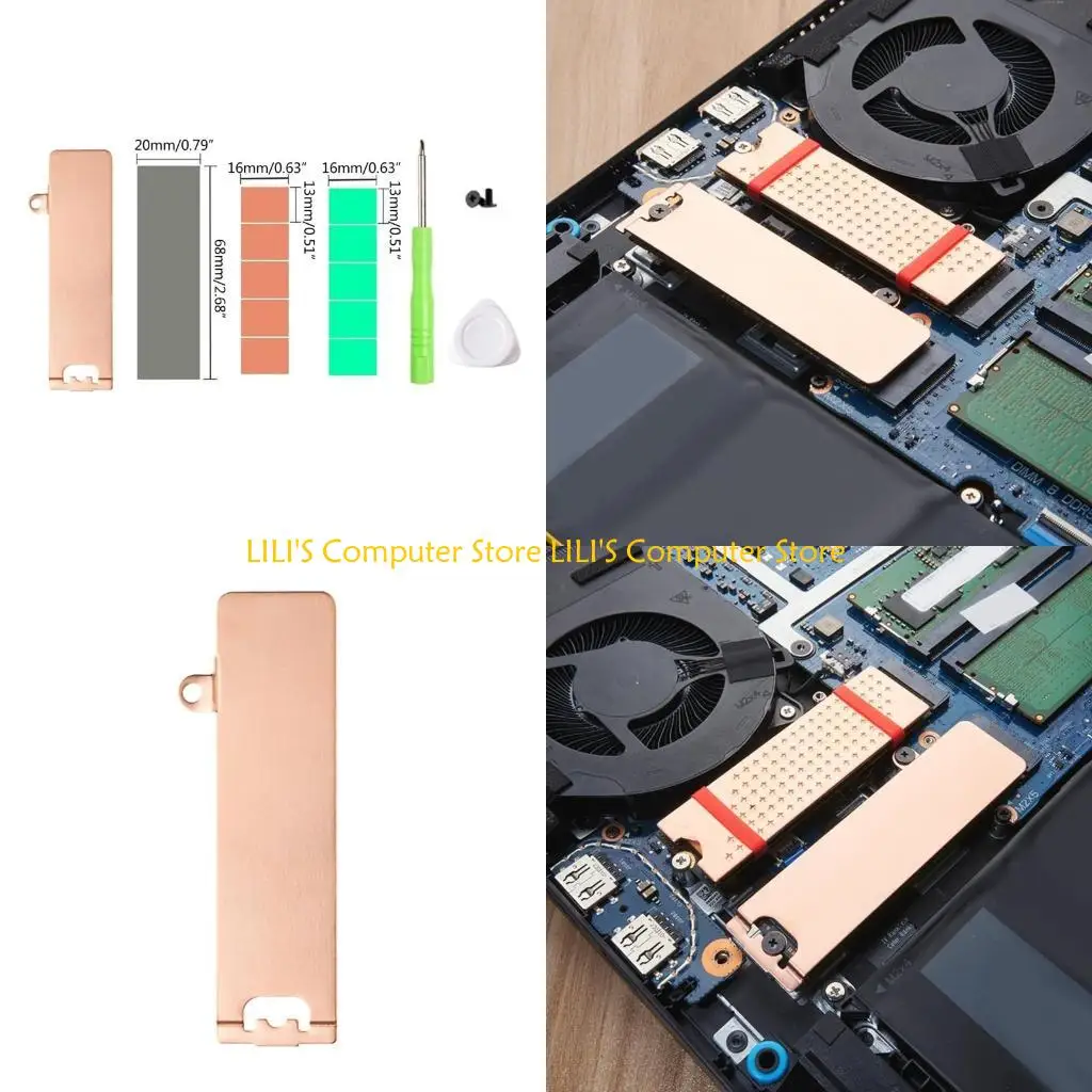 

A52B M.2 2280 SSD Heatsink Plate Bracket Laptop Heatsink Radiators Mounting Plate