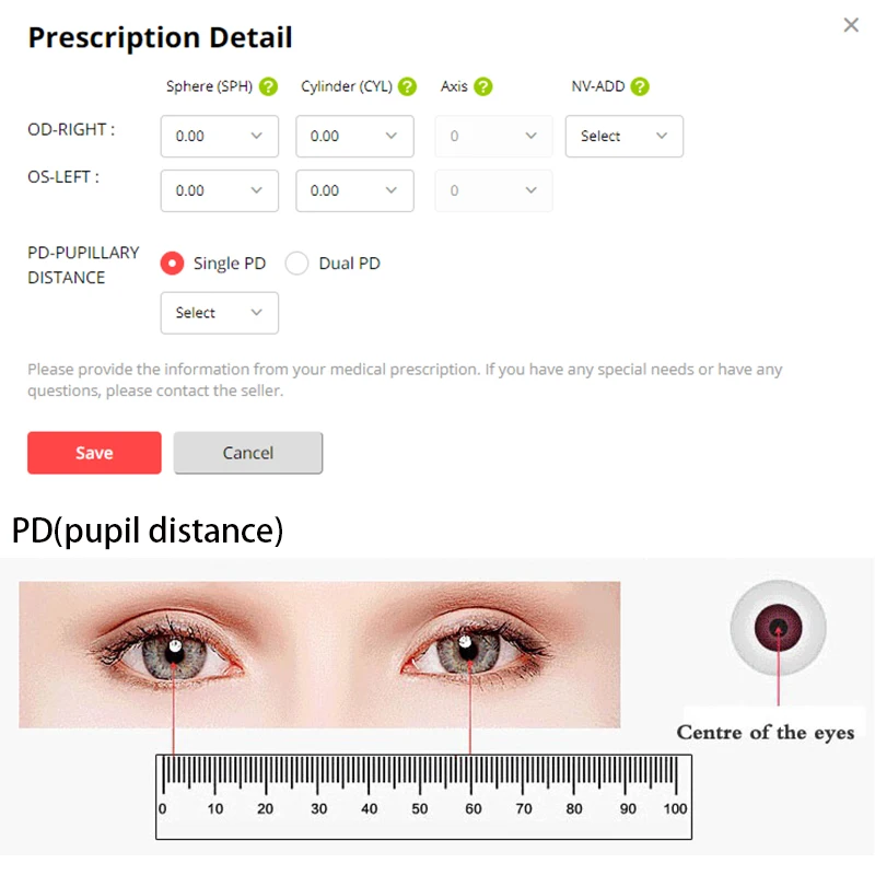 1 Pair 1.56 1.61 1.67 1.74 Progressive Prescription Anti-Blue Ray Glasses Lenses prism Optical Multifocals Computer Glasses Lens