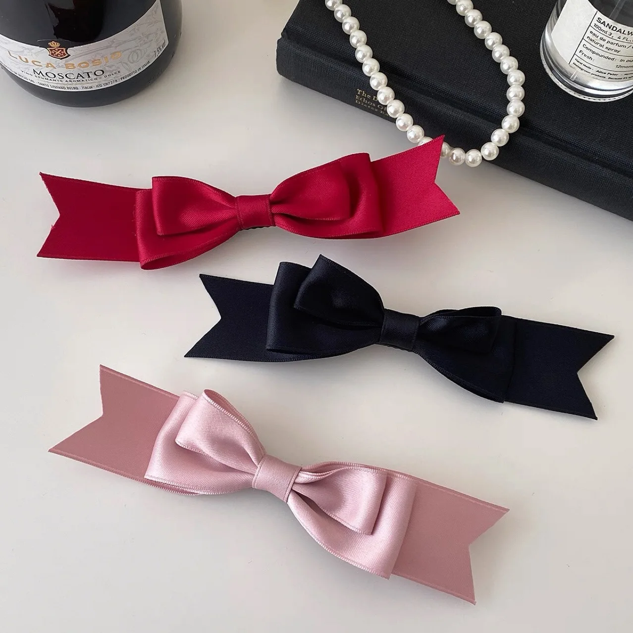 

Ladies' Hair Clip Korean Pink Bow Sweet Versatile 3D Cute Fashionable Kawaii Barrette High-quality Hair Accessories For Children