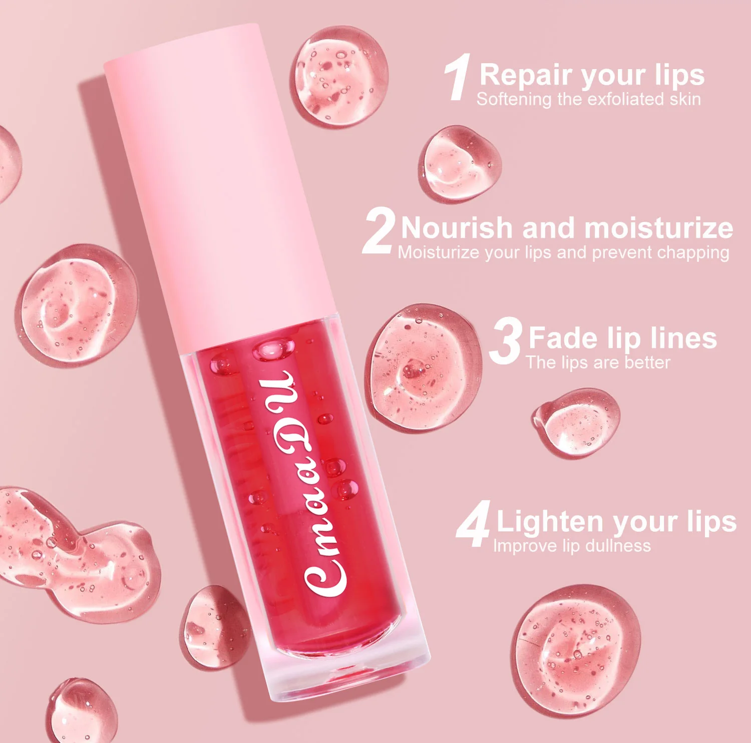 6 Color-Changing Lip Gloss  Fruity Scent Moisturizing and Long-Lasting Smooth Hydrating Temperature-Activated Lip tint