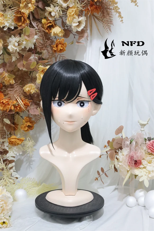 (NFD074)Customize Full Head With Lock Crossdress Doll  Female/Girl Japanese Anime Cartoon Character Kig Cosplay Kigurumi Mask