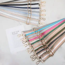 Wide Bag Strap 5cm Gold Silver Silk Bag Parts DIY Accessories for Shoulder Bags Handbag Crossbody Adjustable Bag Belts