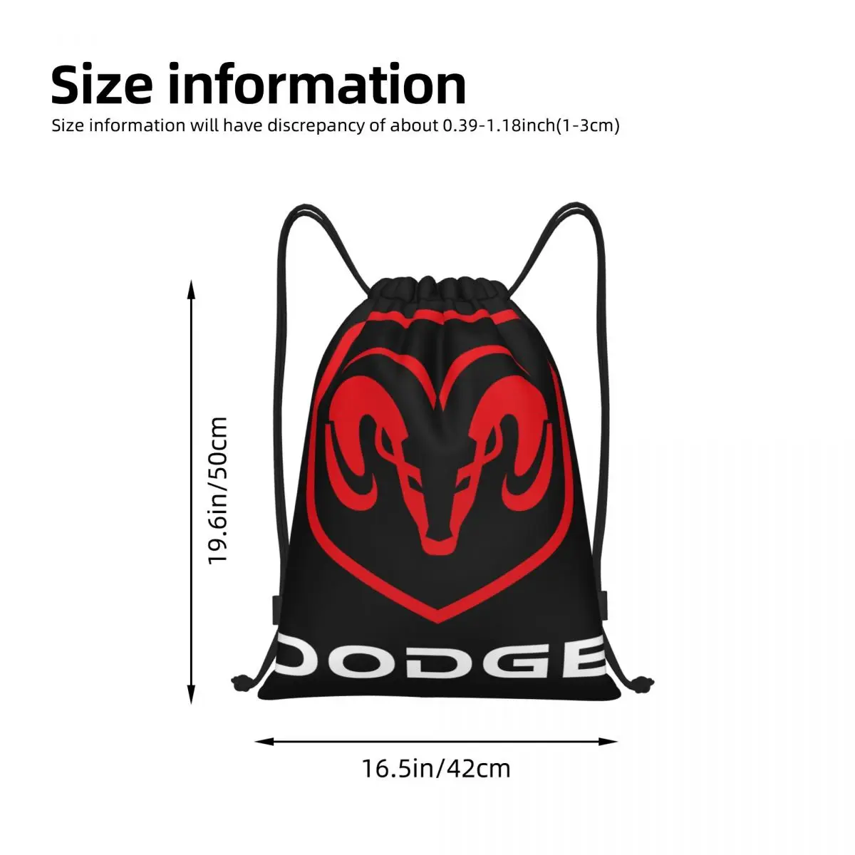 Portátil Drawstring Mochila com Dodge Logo, Sacos De Armazenamento, Esportes Ao Ar Livre, Viajando, Ginásio, Yoga, Novo