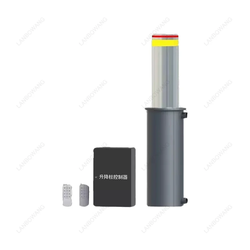 Hydraulic Automatic Lifting Bollard, Remote Control Anti-Collision Stainless Steel Road Blocking Post for Parking